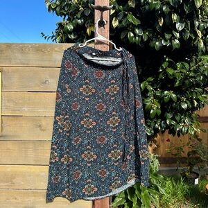 Patterned Maxi Skirt with ties